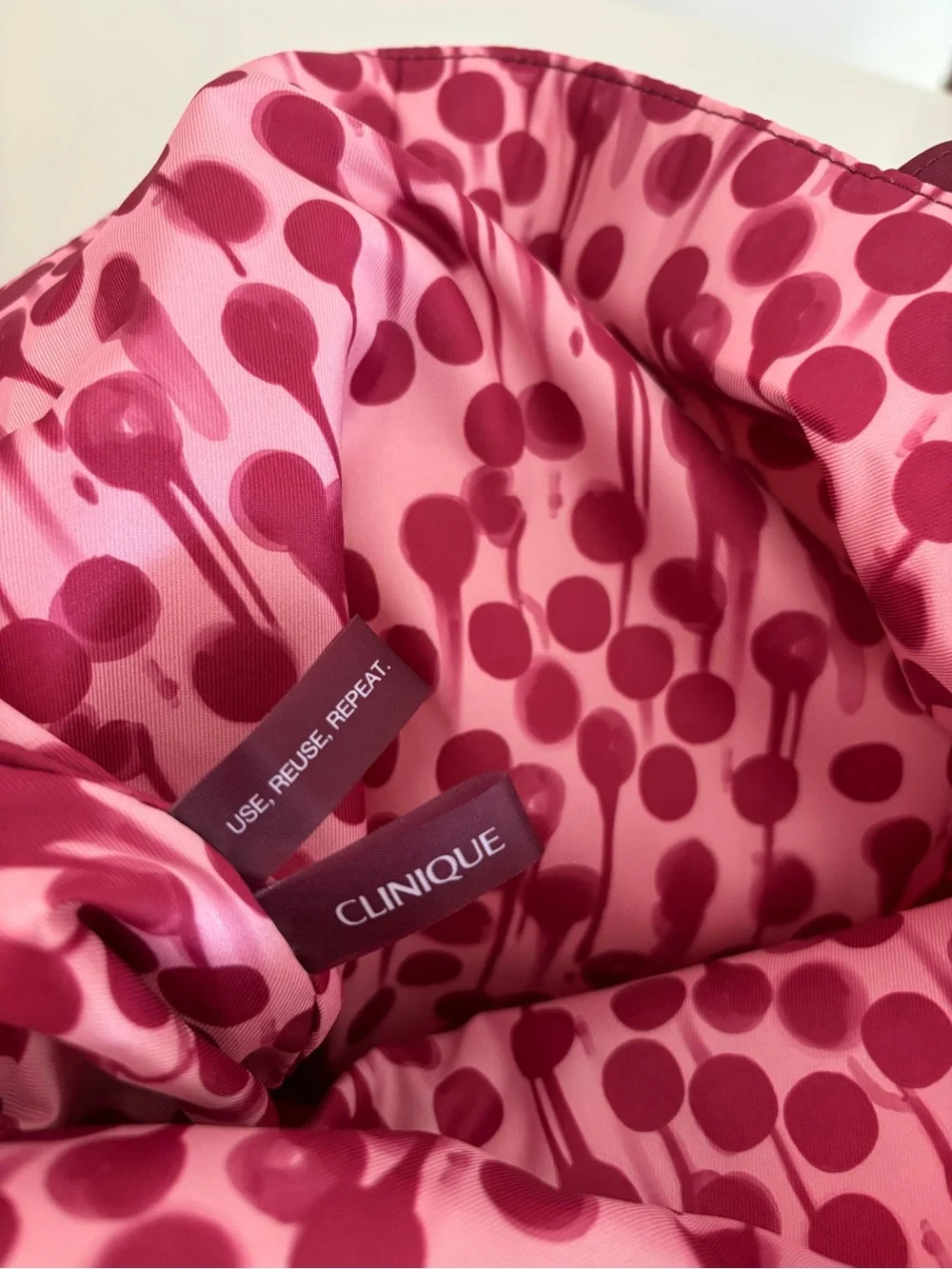 Clinique x Jonathan Cohen Ombre Berry, Pink & Red Stripe Tote Bag
